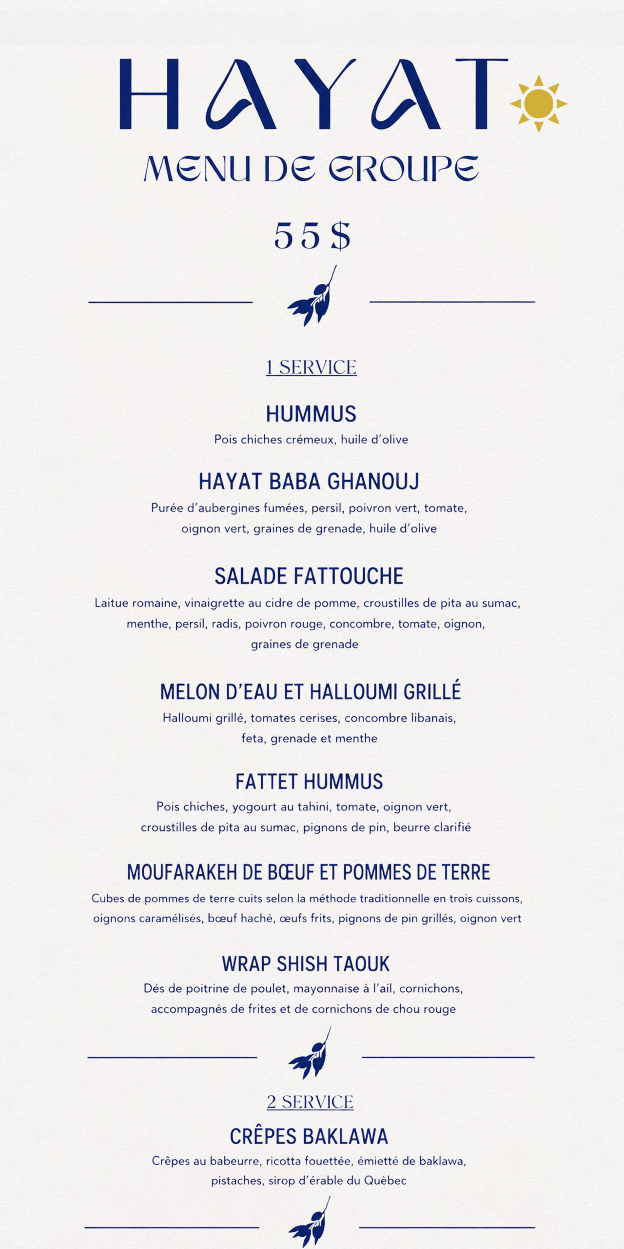 F4ll 24 - Group Menus HAYAT - 85$ E