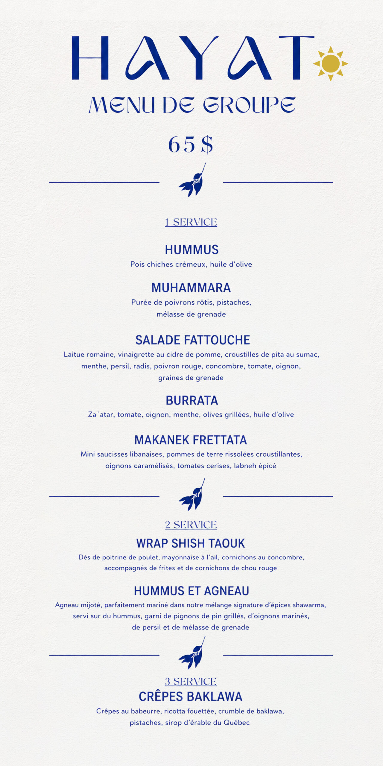 F4ll 24 - Group Menus HAYAT - 85$ E