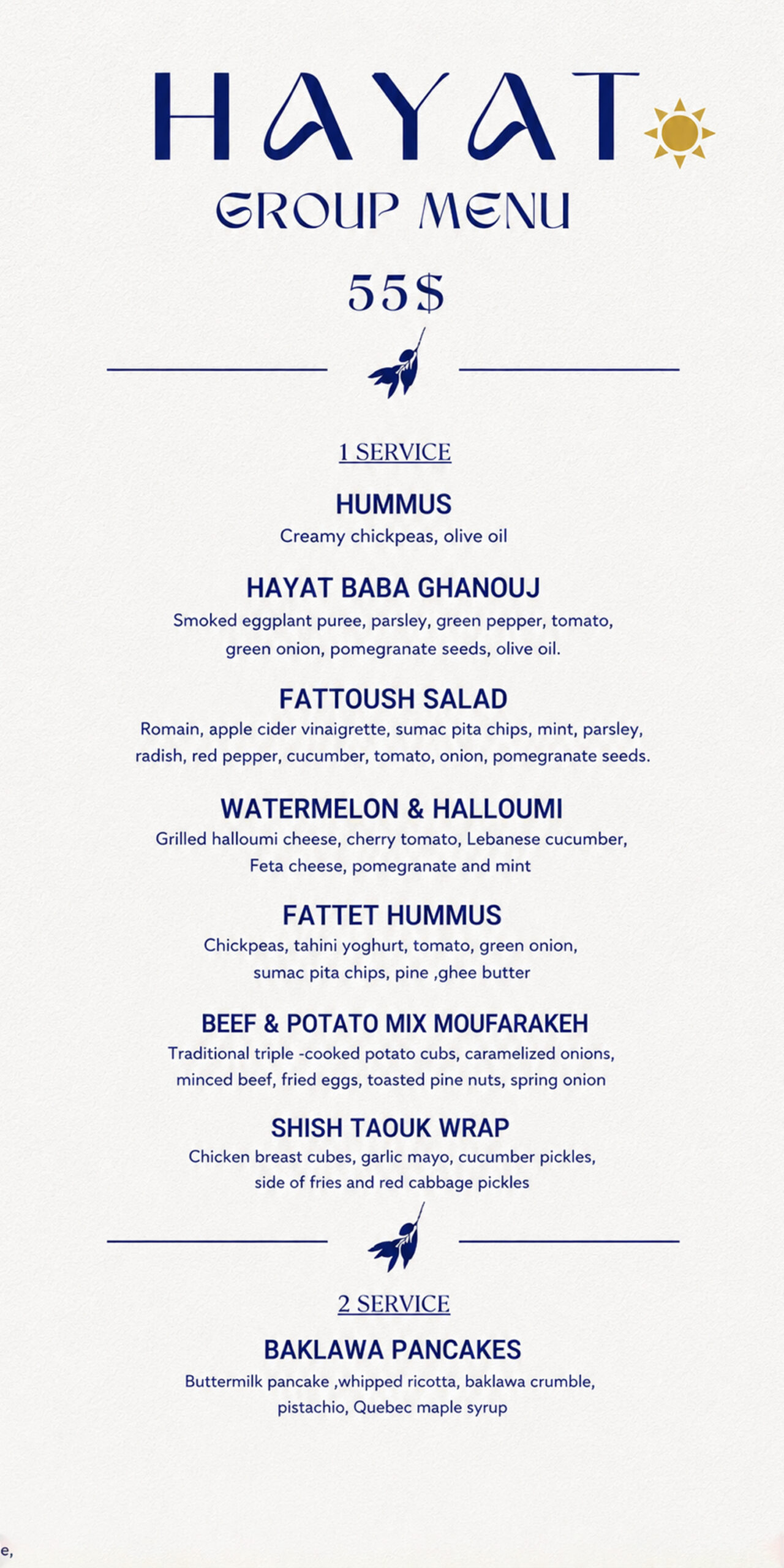 F4ll 24 - Group Menus HAYAT - 85$ E