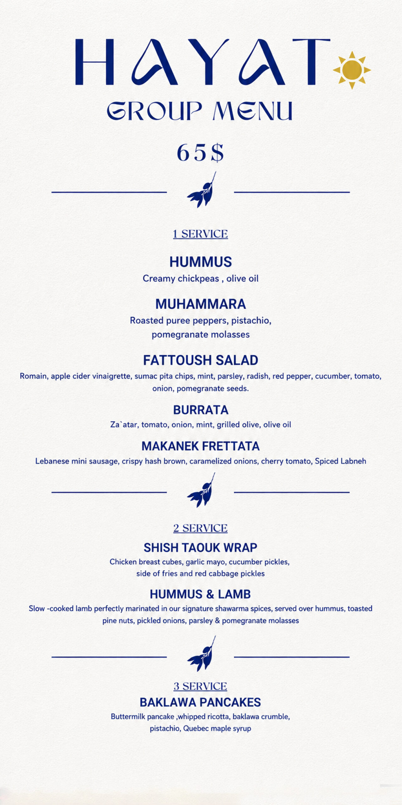 F4ll 24 - Group Menus HAYAT - 85$ E