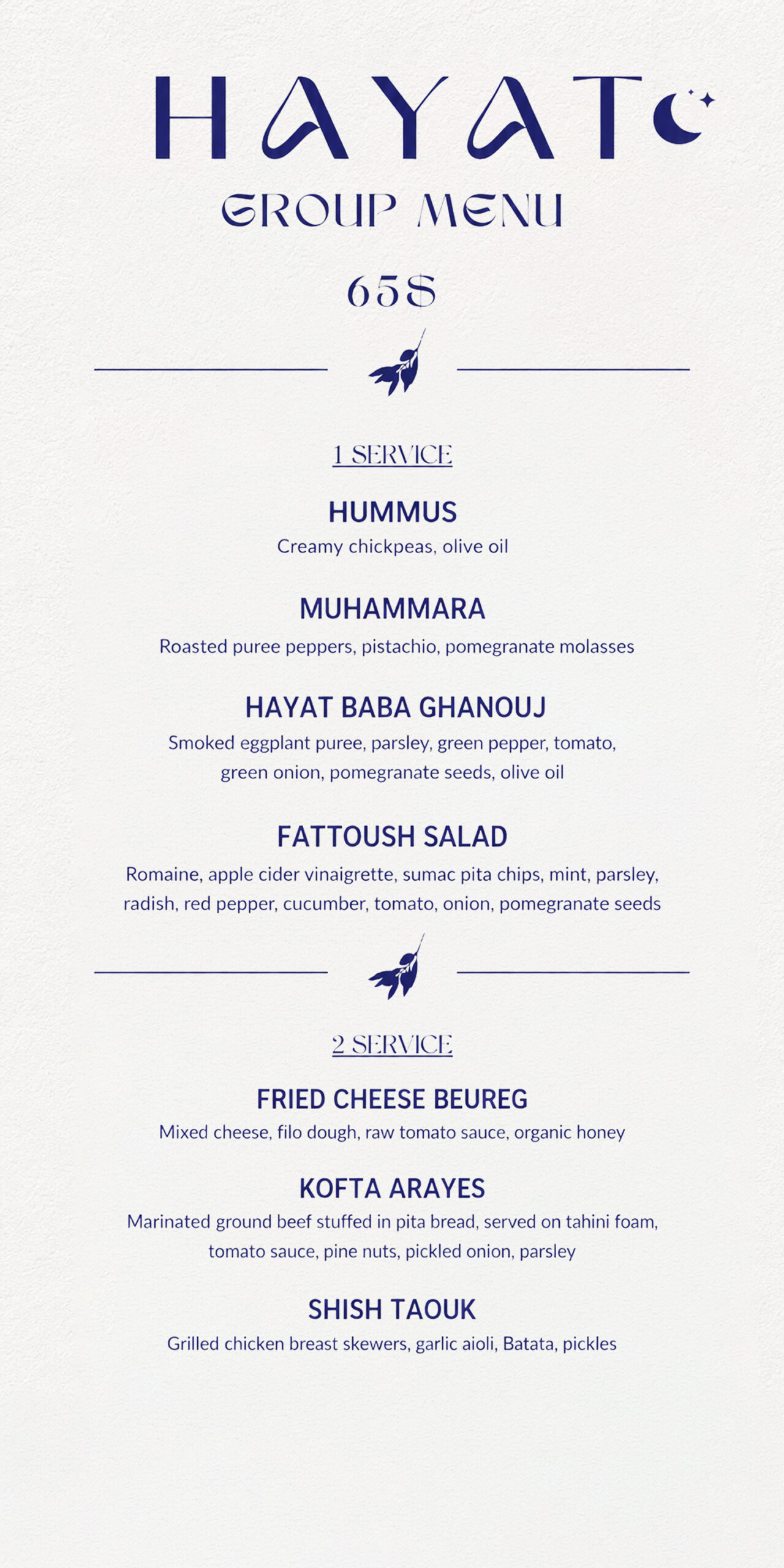 F4ll 24 - Group Menus HAYAT - 85$ E