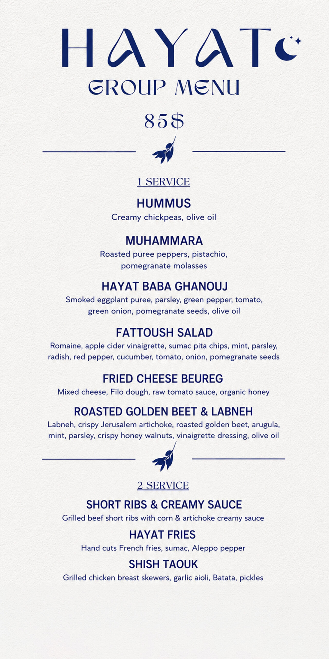 F4ll 24 - Group Menus HAYAT - 85$ E